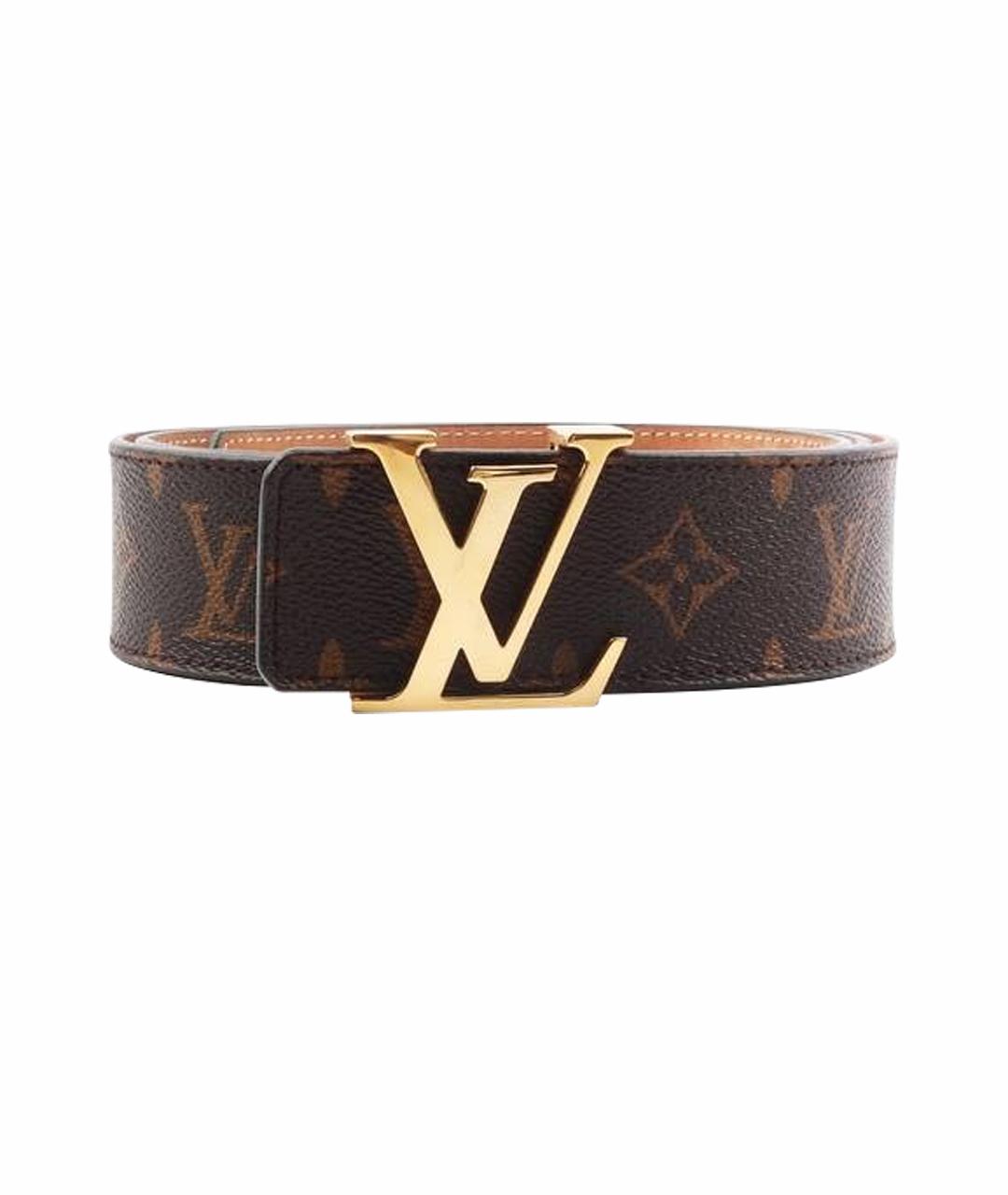 LOUIS VUITTON Коричневый кожаный ремень, фото 1