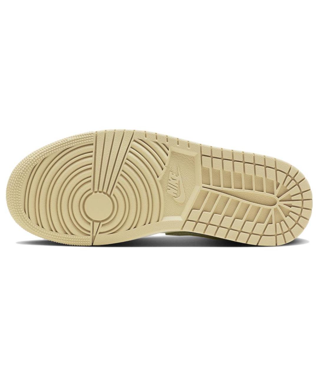 JORDAN Салатовые кожаные кеды, фото 4