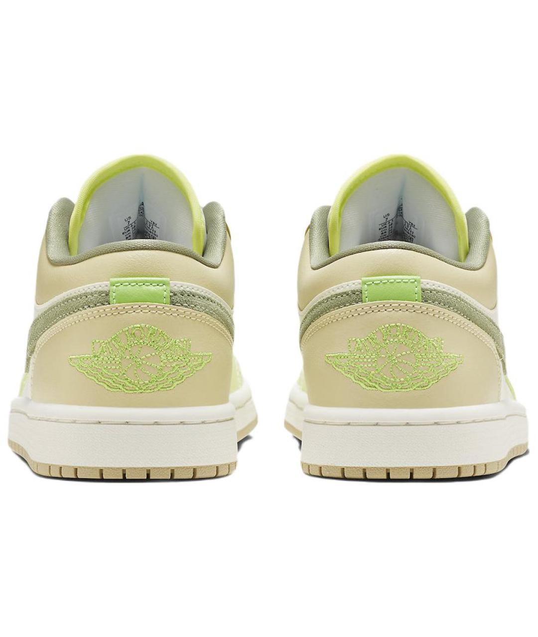 JORDAN Салатовые кожаные кеды, фото 3