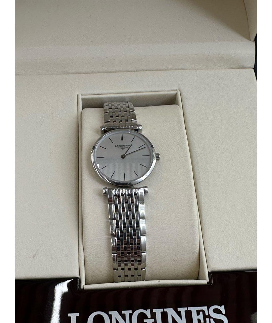 LONGINES Серебряные стеклянные часы, фото 6