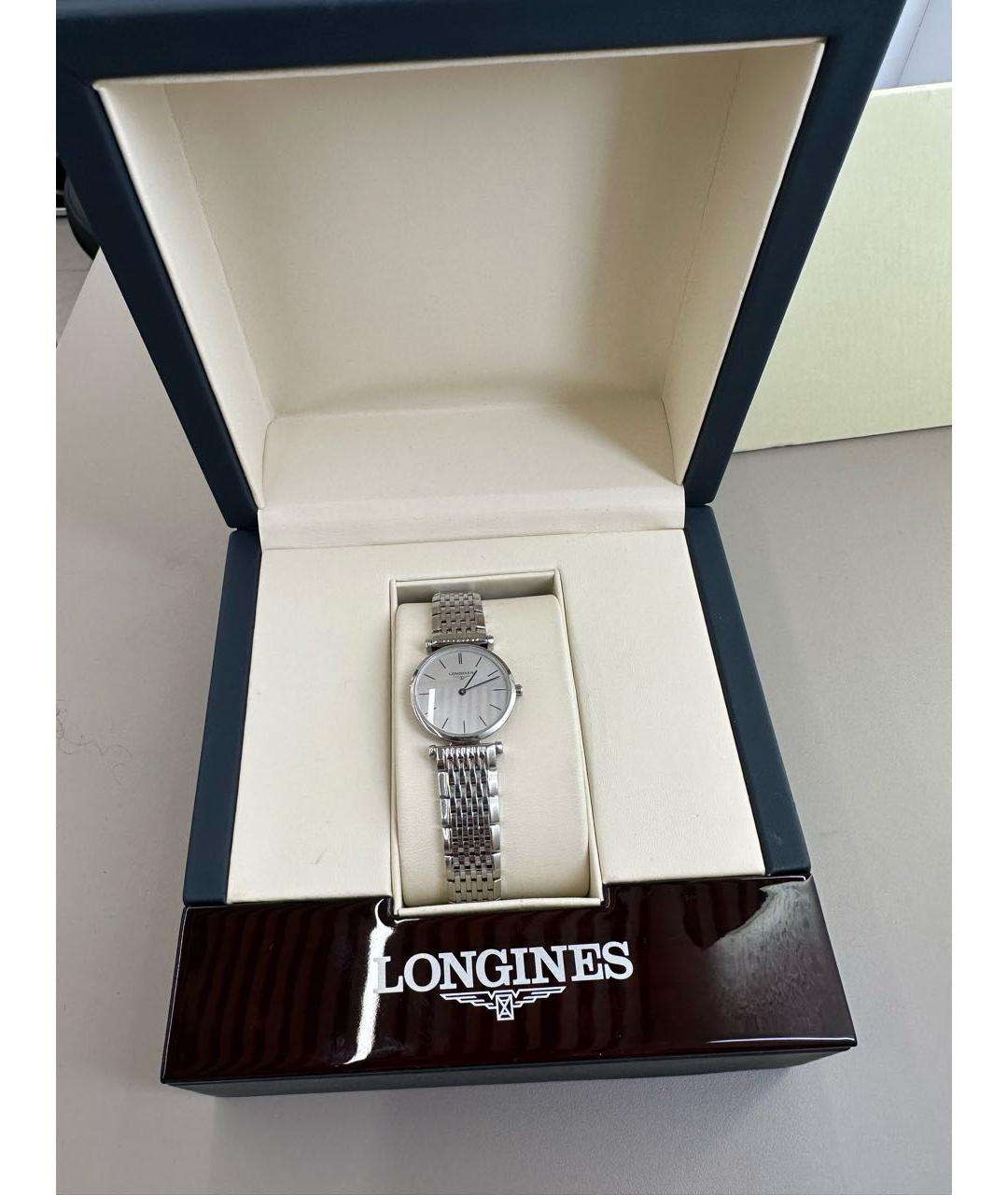 LONGINES Серебряные стеклянные часы, фото 3