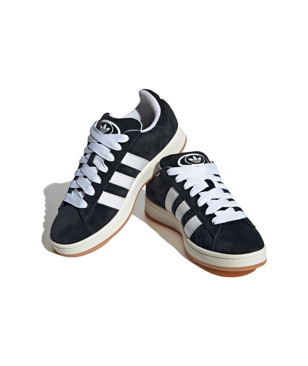 ADIDAS Черные замшевые низкие кроссовки / кеды, фото 2