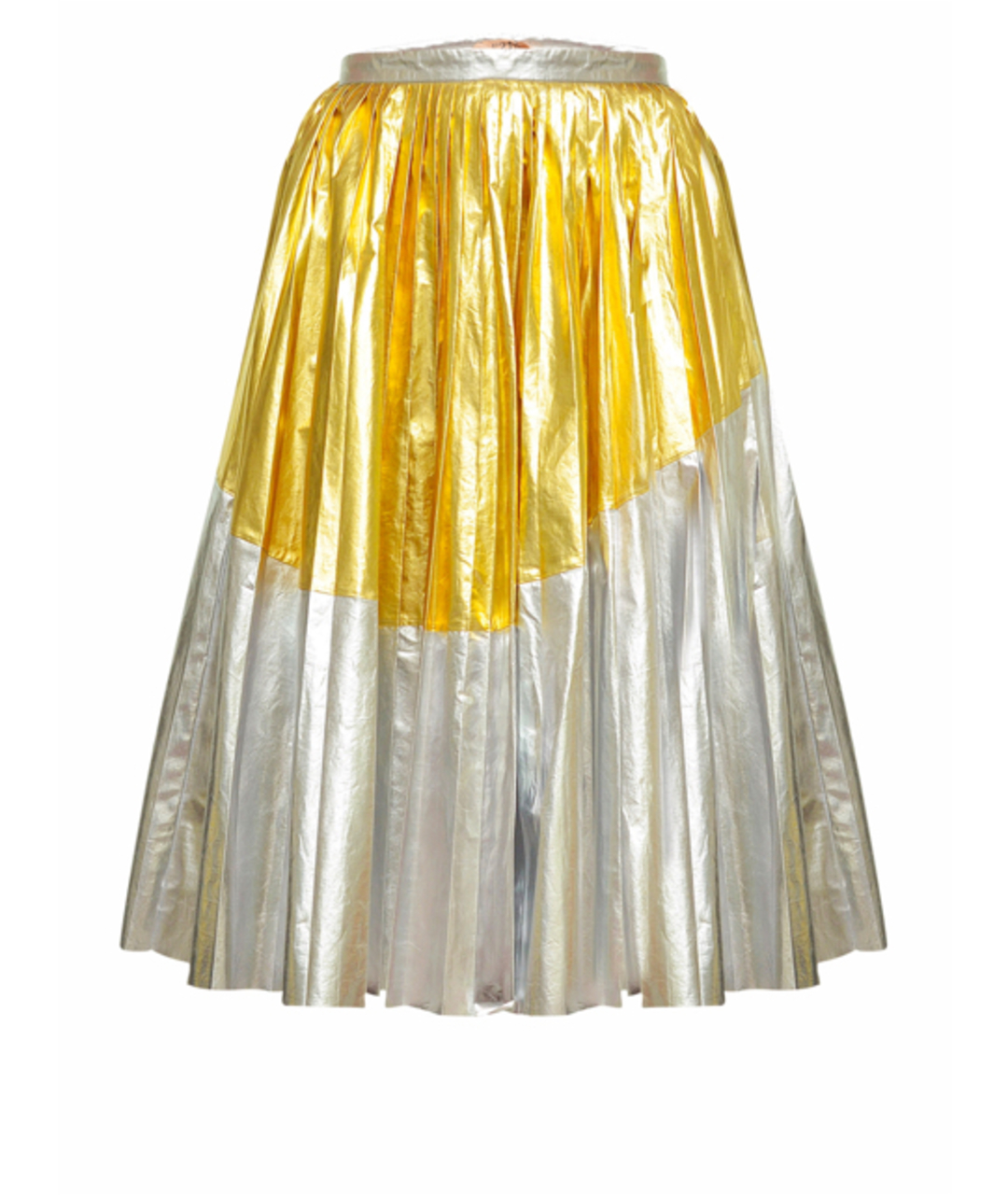 NO. 21 Золотая юбка миди, фото 1