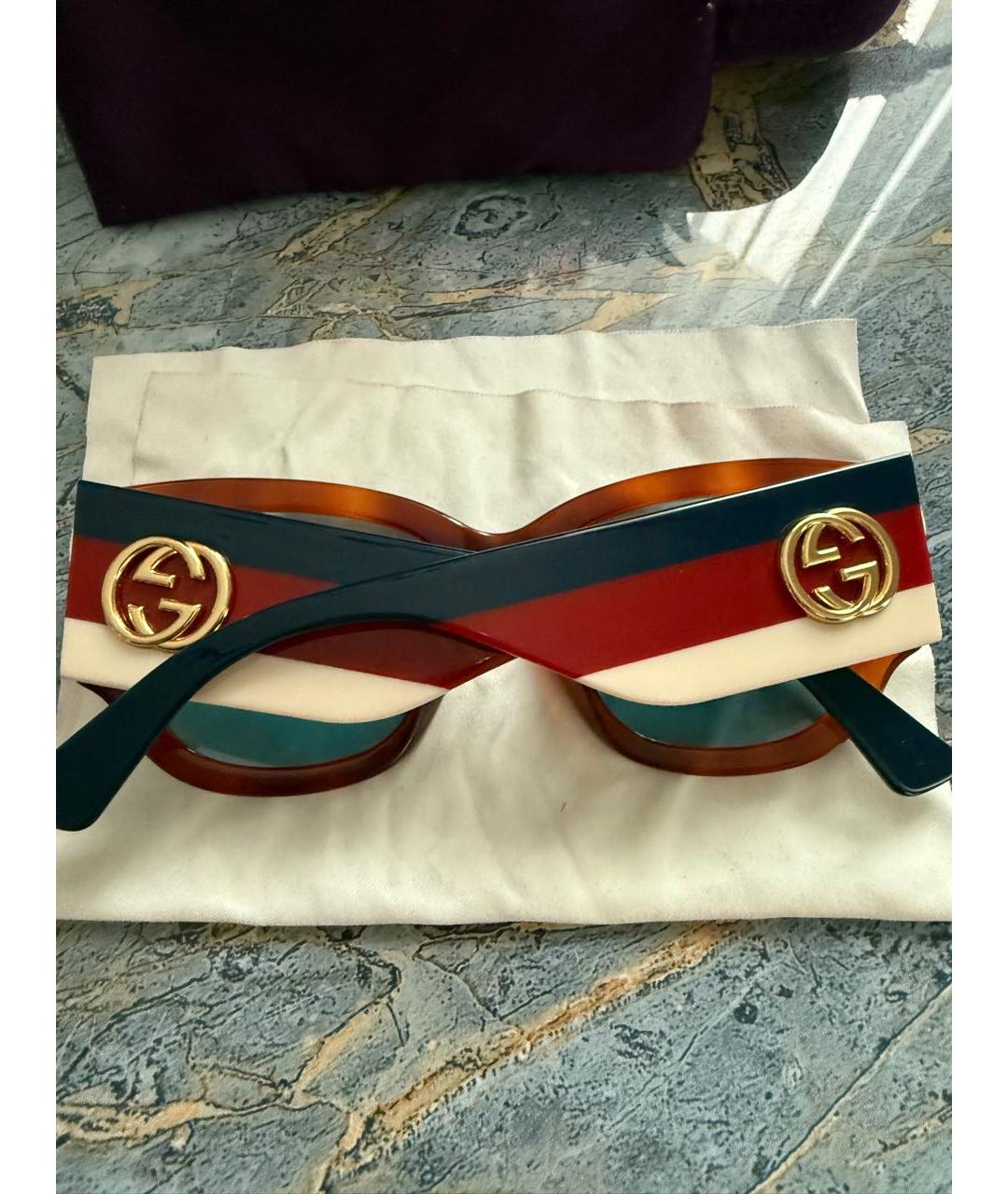 GUCCI Мульти пластиковые солнцезащитные очки, фото 5