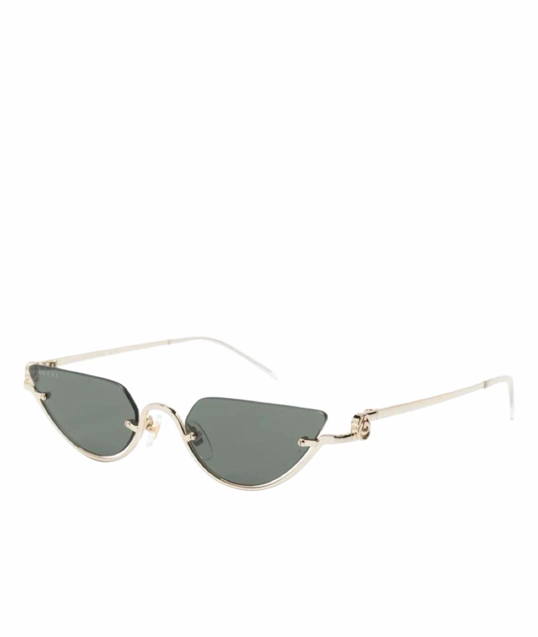 GUCCI Черные металлические солнцезащитные очки, фото 1