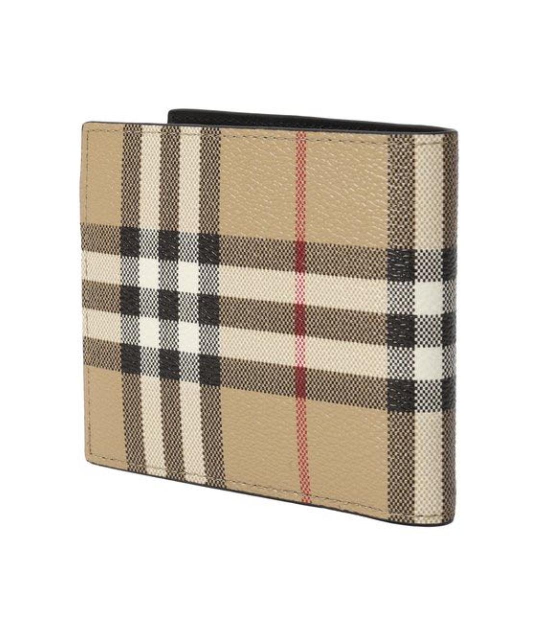 BURBERRY Бежевый кожаный кошелек, фото 1