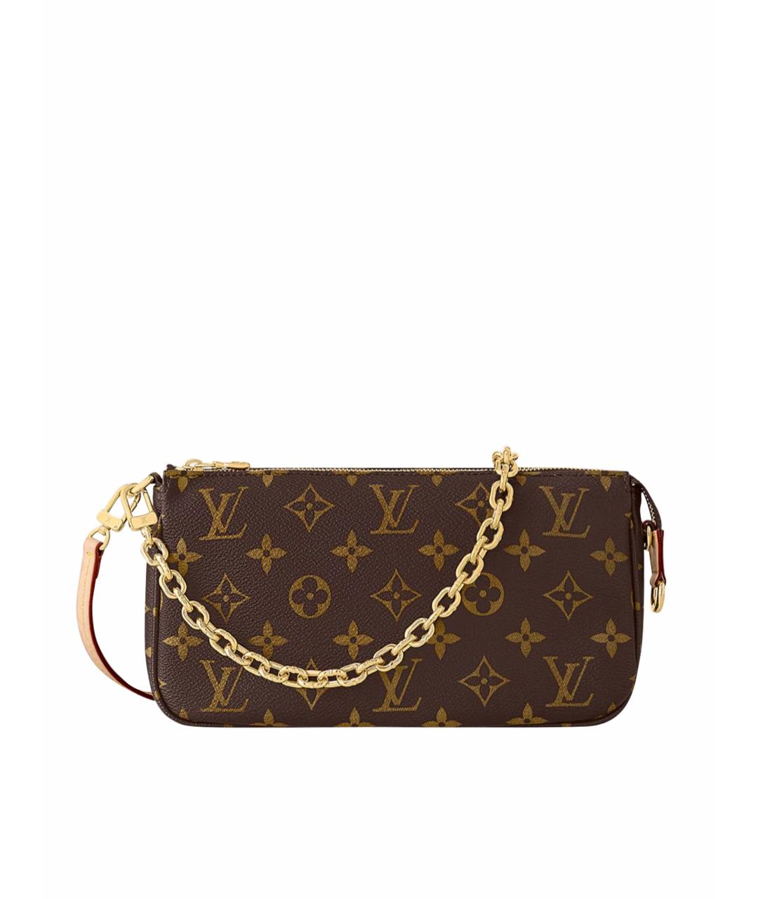 LOUIS VUITTON Коричневая кожаная сумка через плечо, фото 1