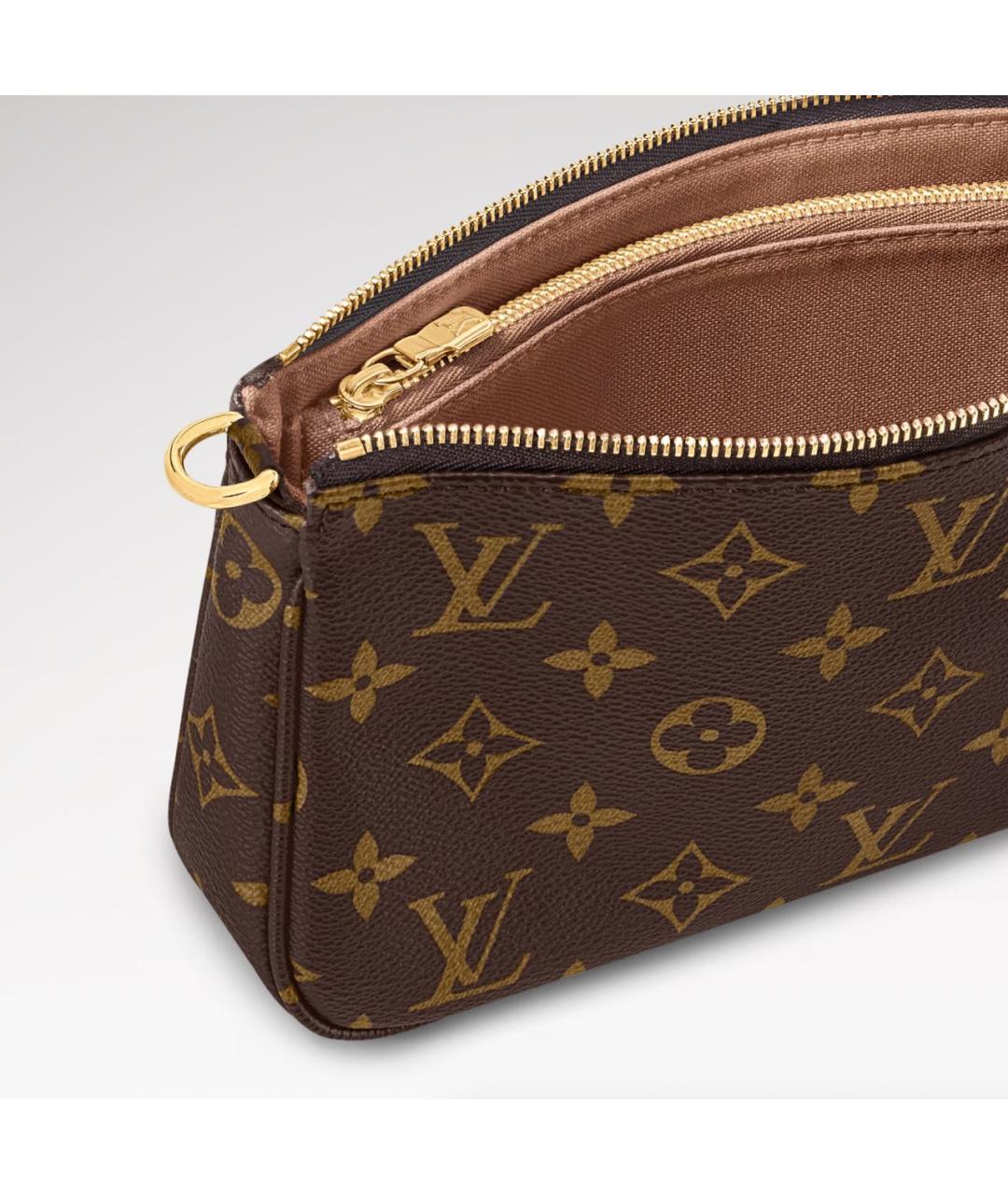LOUIS VUITTON Коричневая кожаная сумка через плечо, фото 3