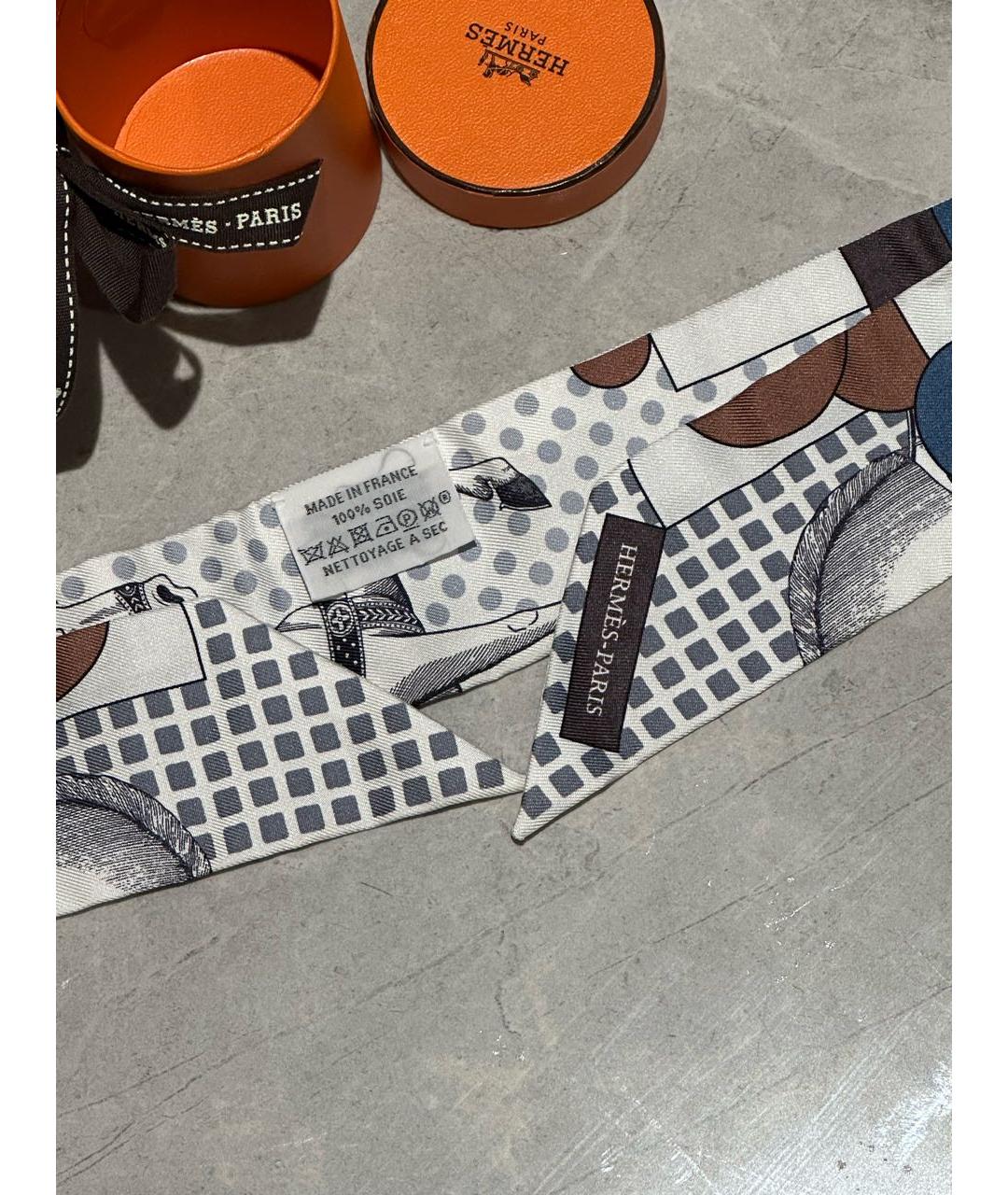 HERMES Мульти шелковый платок, фото 4
