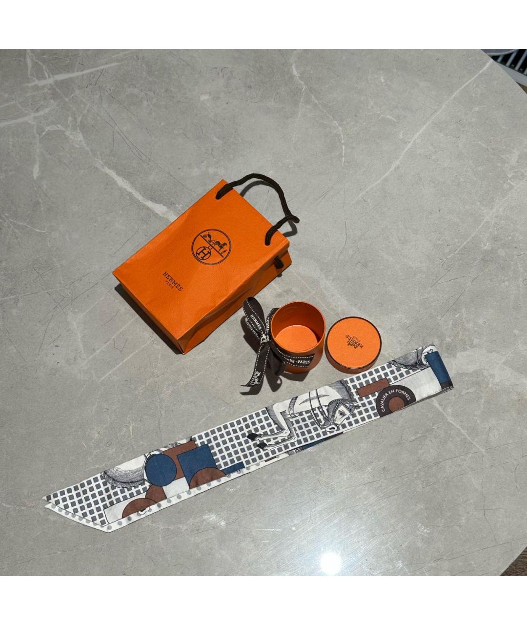 HERMES Мульти шелковый платок, фото 5