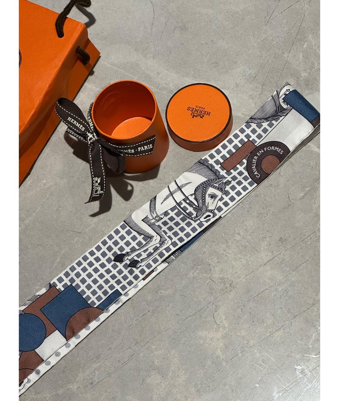 HERMES Мульти шелковый платок, фото 2