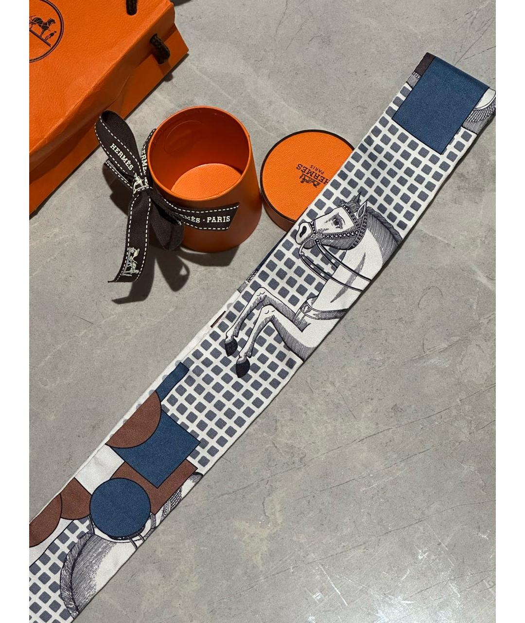 HERMES Мульти шелковый платок, фото 3