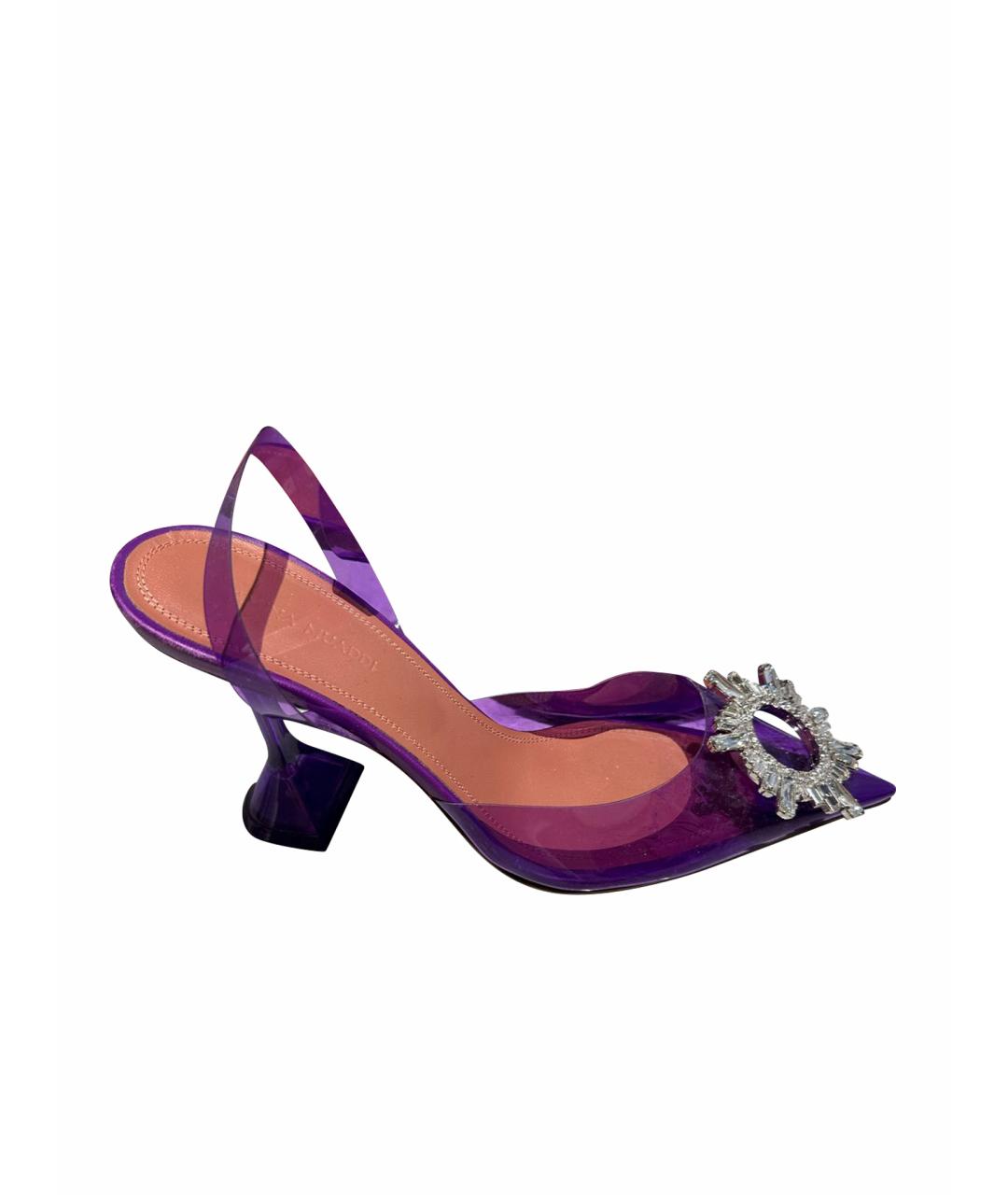 Amina Muaddi Фиолетовые туфли, фото 1