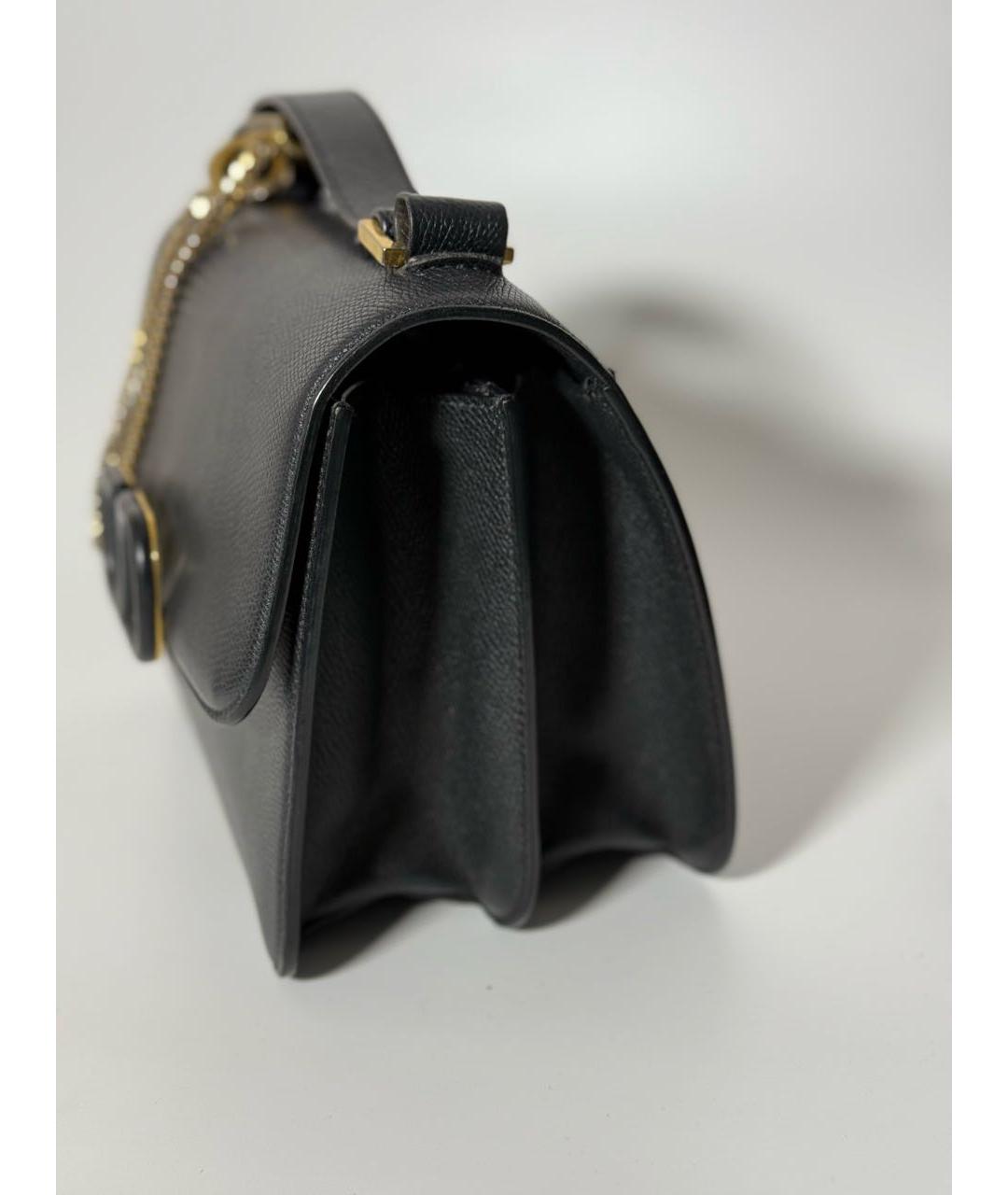 VALENTINO Черная кожаная сумка через плечо, фото 3