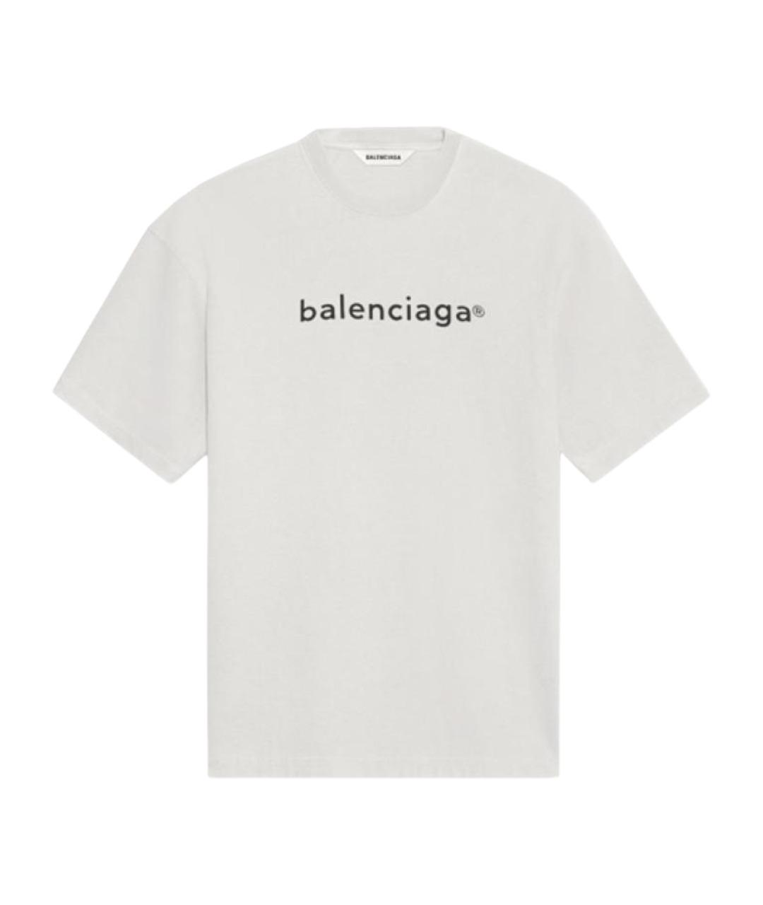 BALENCIAGA Серая футболка, фото 1