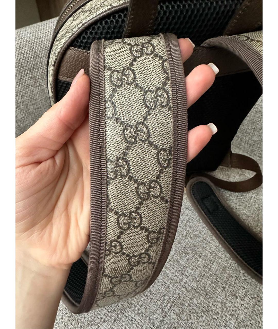 GUCCI Бежевый рюкзак, фото 5