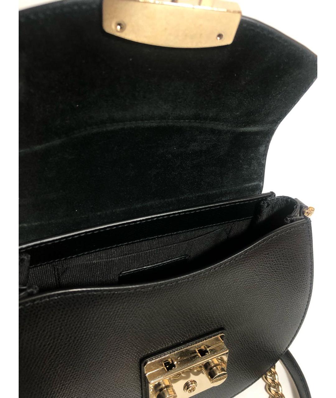 FURLA Черная кожаная сумка через плечо, фото 4