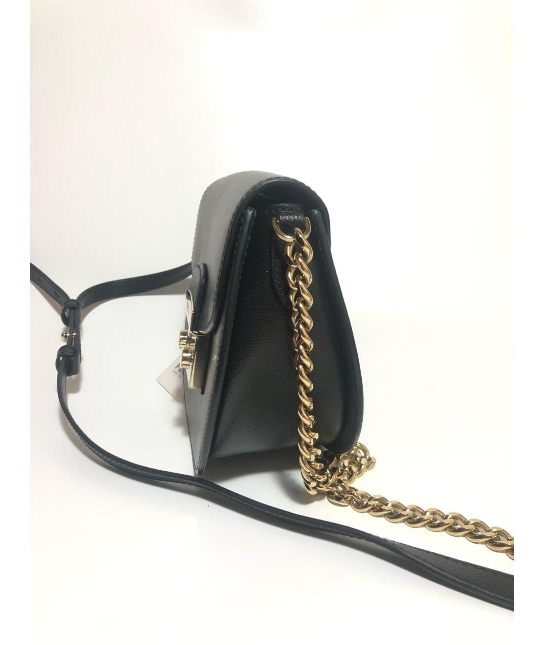 FURLA Черная кожаная сумка через плечо, фото 2