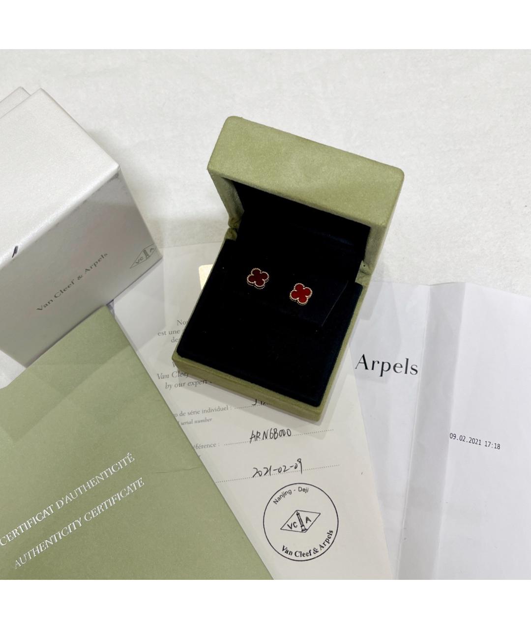 VAN CLEEF & ARPELS Золотые серьги из розового золота, фото 8