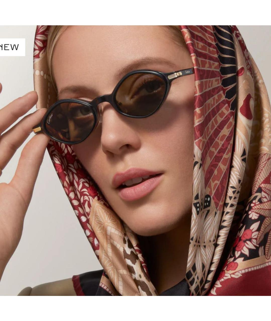 CARTIER Черные пластиковые солнцезащитные очки, фото 3