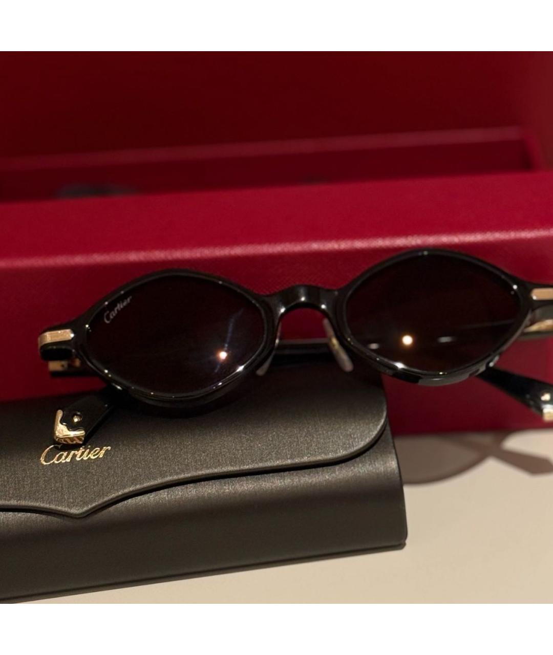 CARTIER Черные пластиковые солнцезащитные очки, фото 5