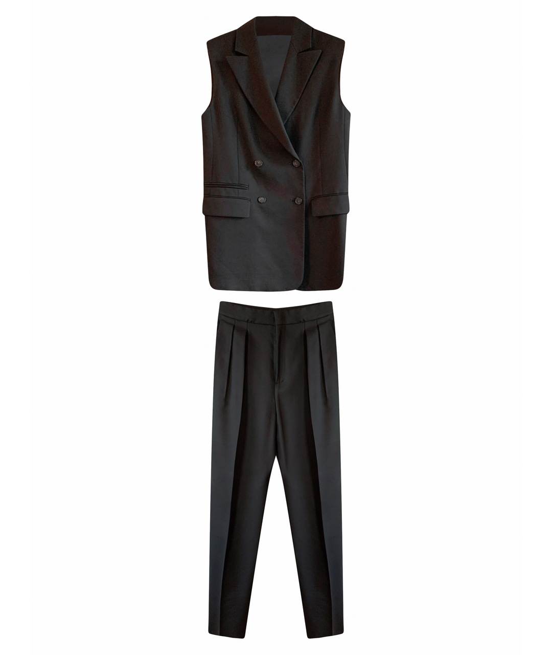 SPORTMAX Черный хлопковый костюм с брюками, фото 1