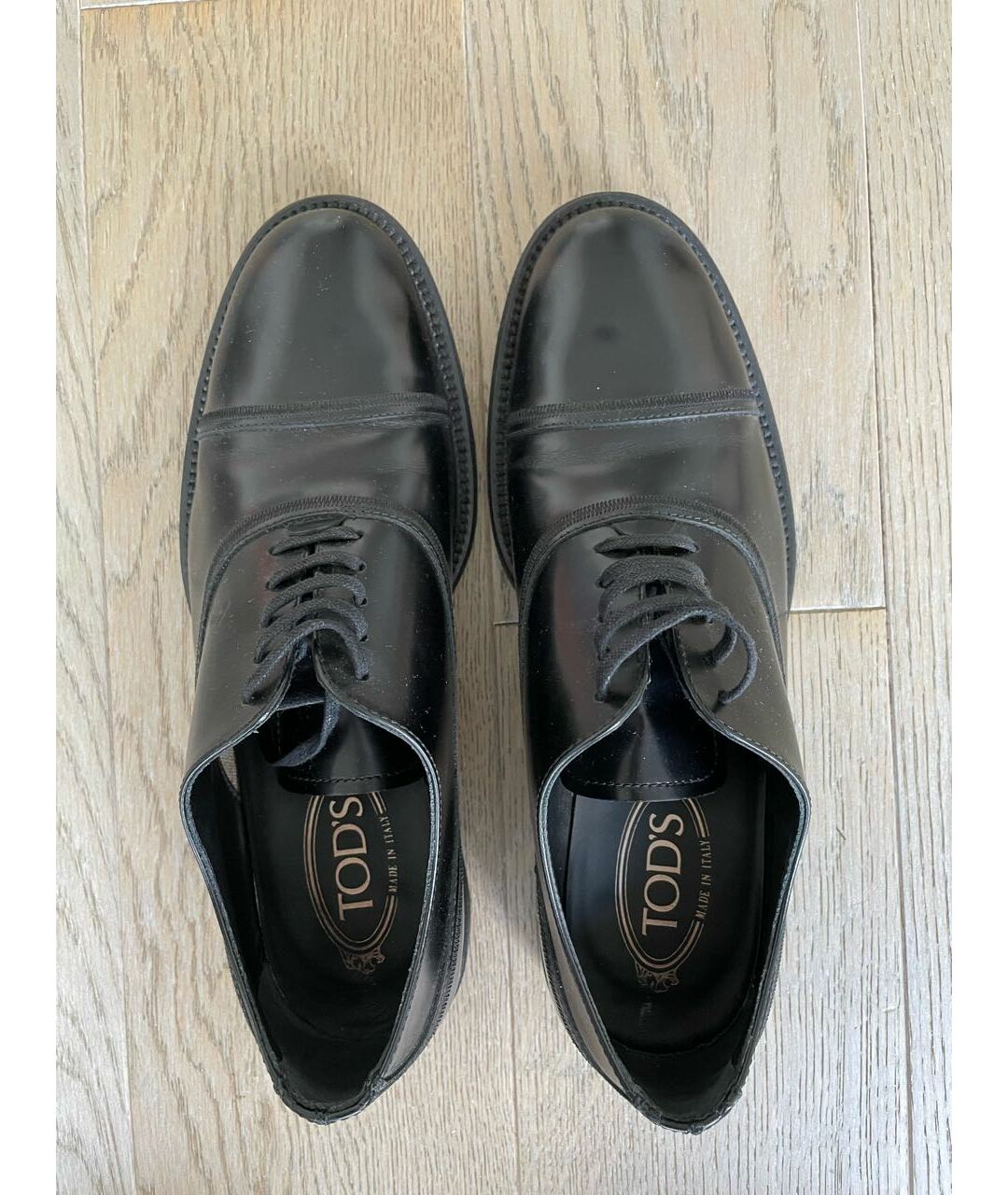 TOD'S Черные кожаные низкие ботинки, фото 3