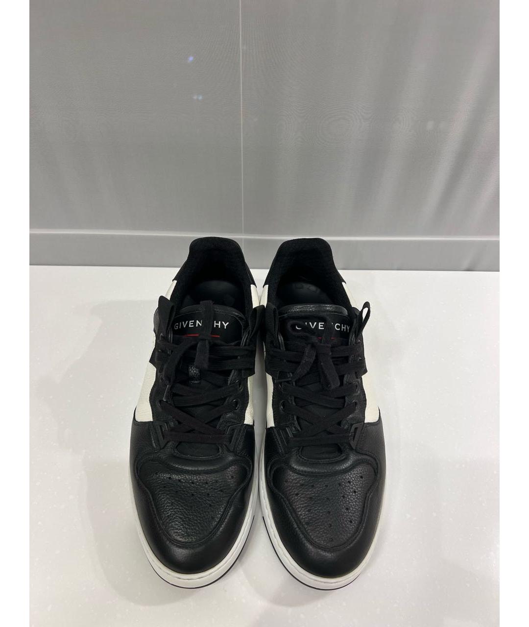 GIVENCHY Черные кожаные низкие кроссовки / кеды, фото 2