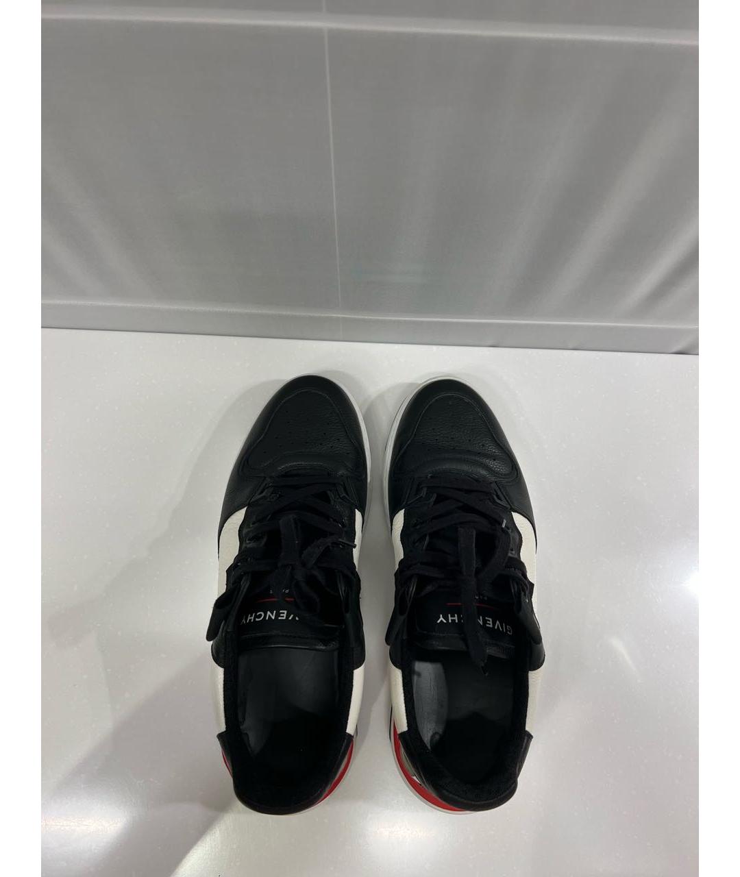GIVENCHY Черные кожаные низкие кроссовки / кеды, фото 3