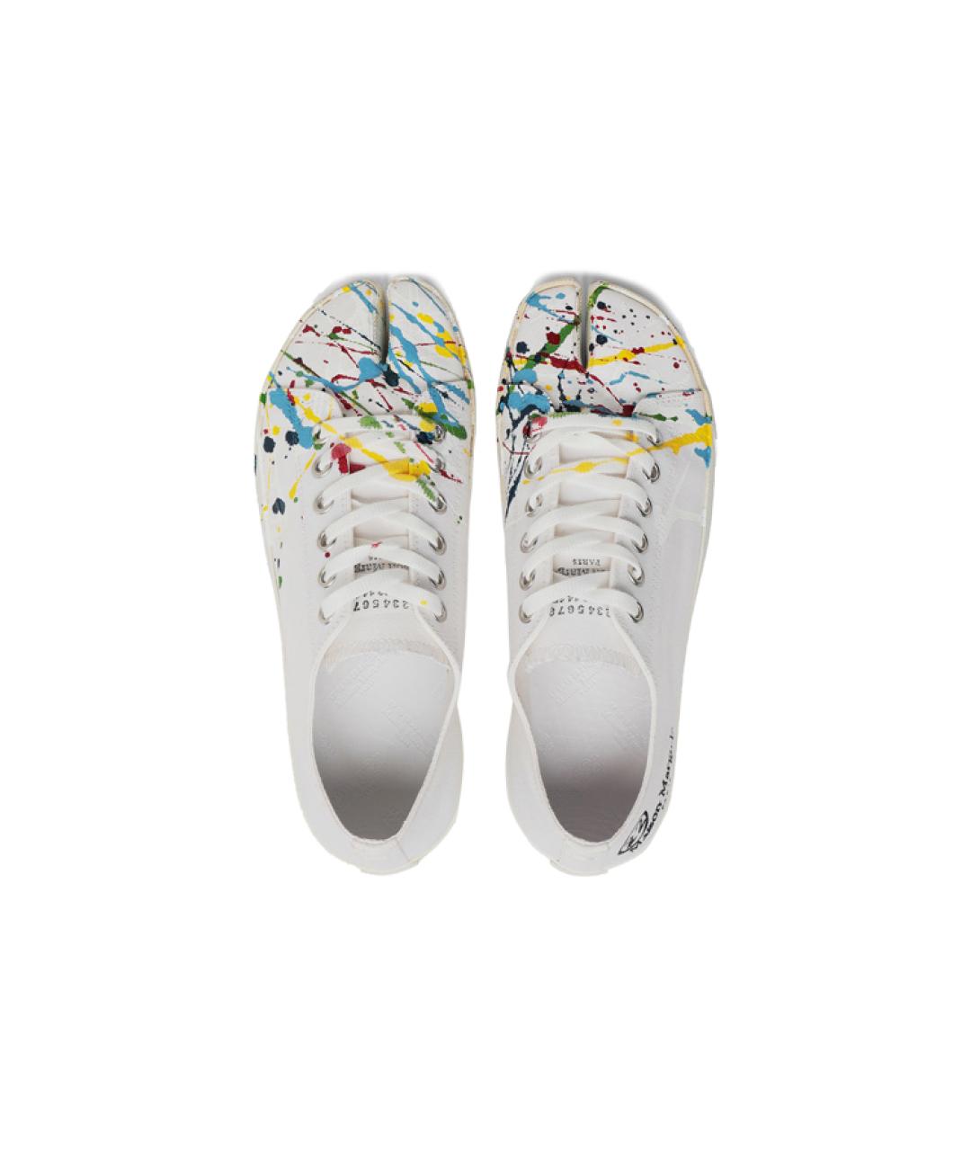 MAISON MARGIELA Белые кожаные кеды, фото 4