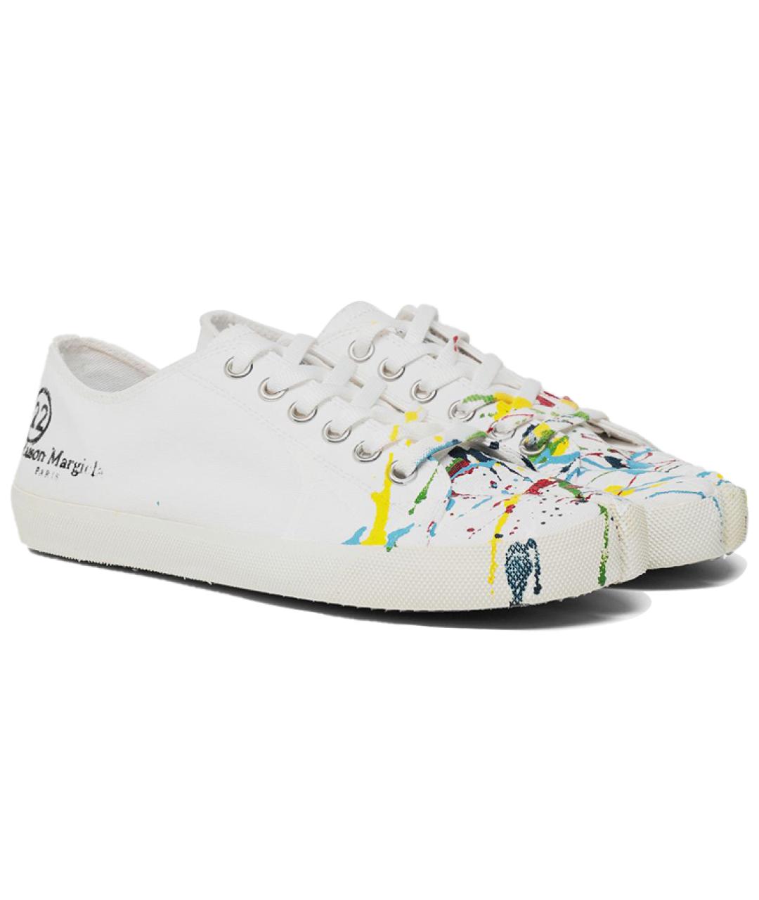 MAISON MARGIELA Белые кожаные кеды, фото 3