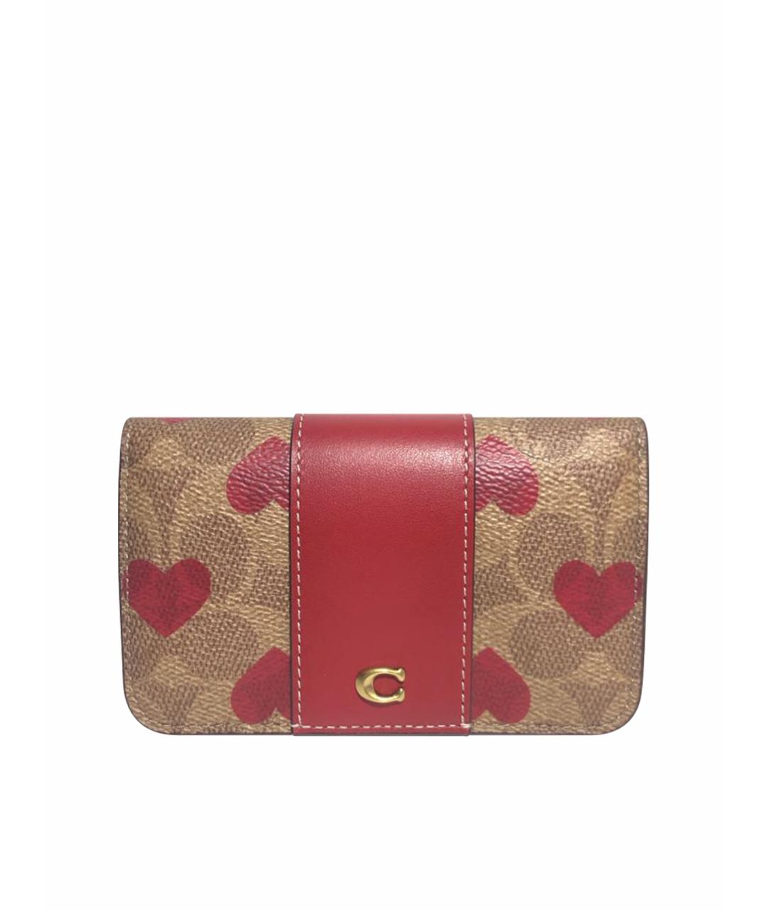 COACH Коричневый кожаный кошелек, фото 1