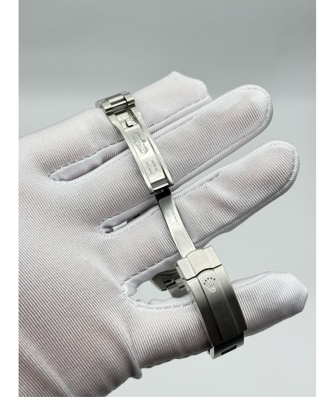 ROLEX Белые металлические часы, фото 6