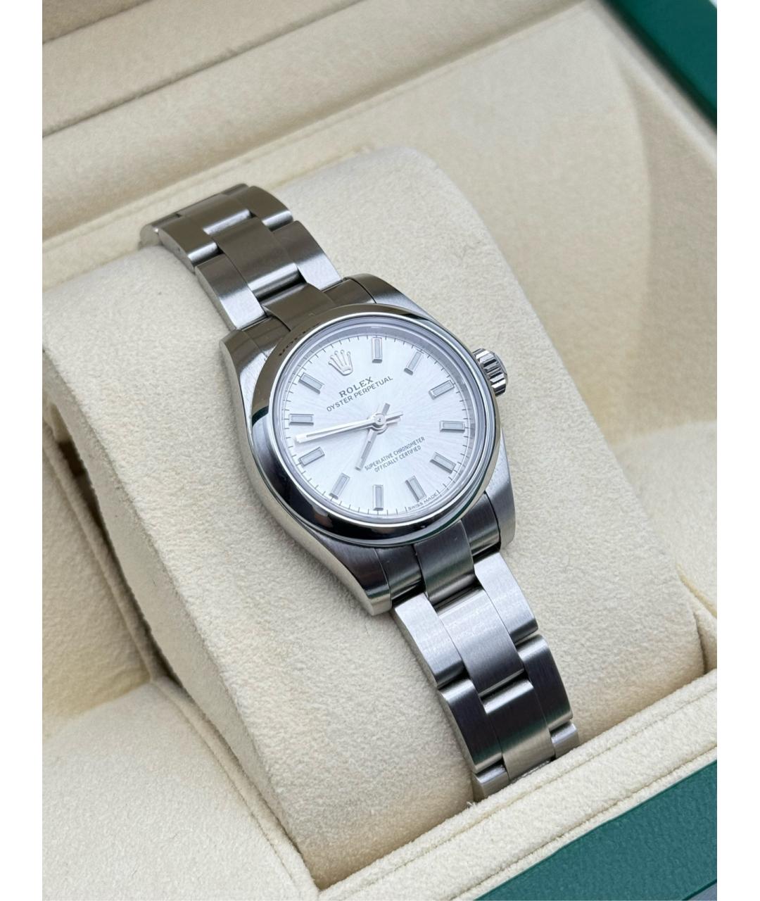 ROLEX Белые металлические часы, фото 3