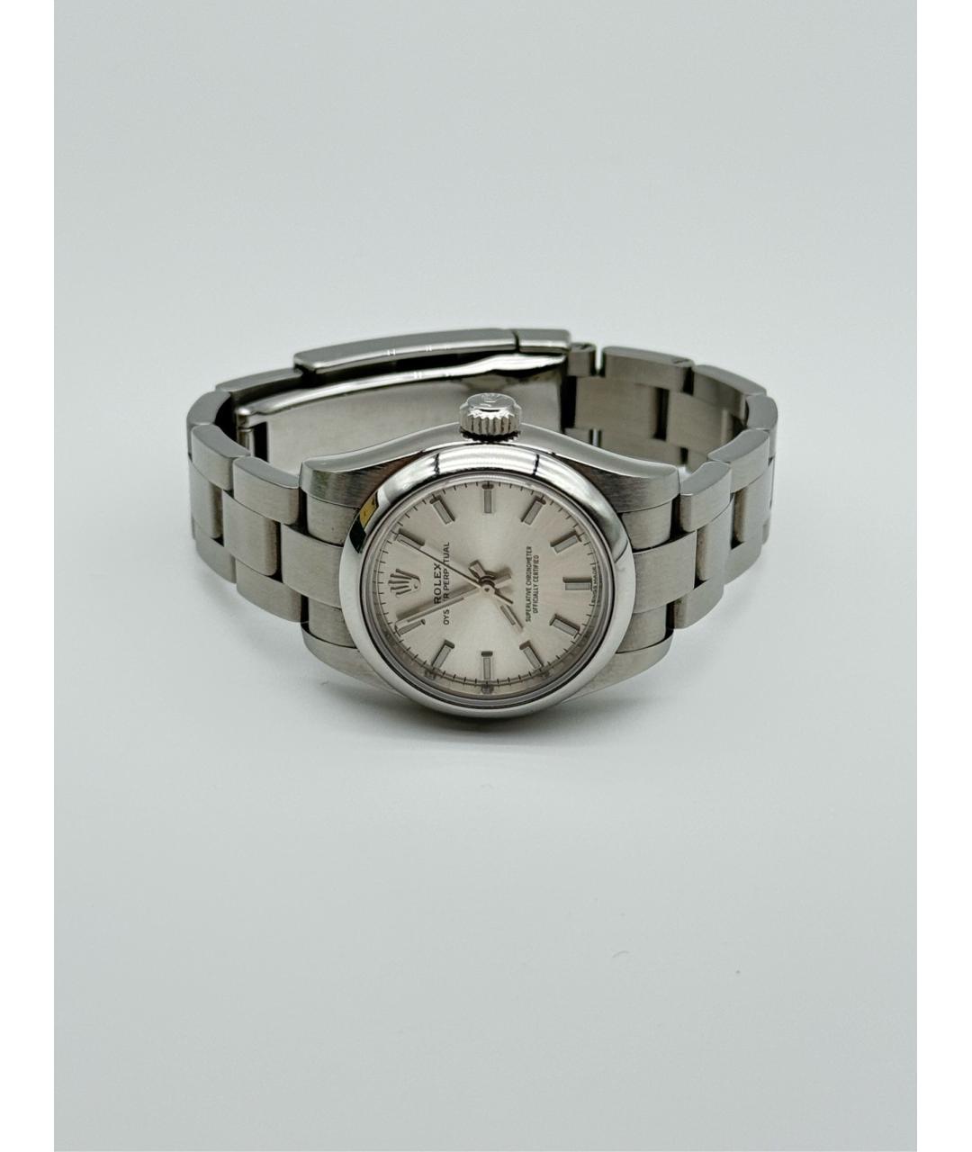 ROLEX Белые металлические часы, фото 7