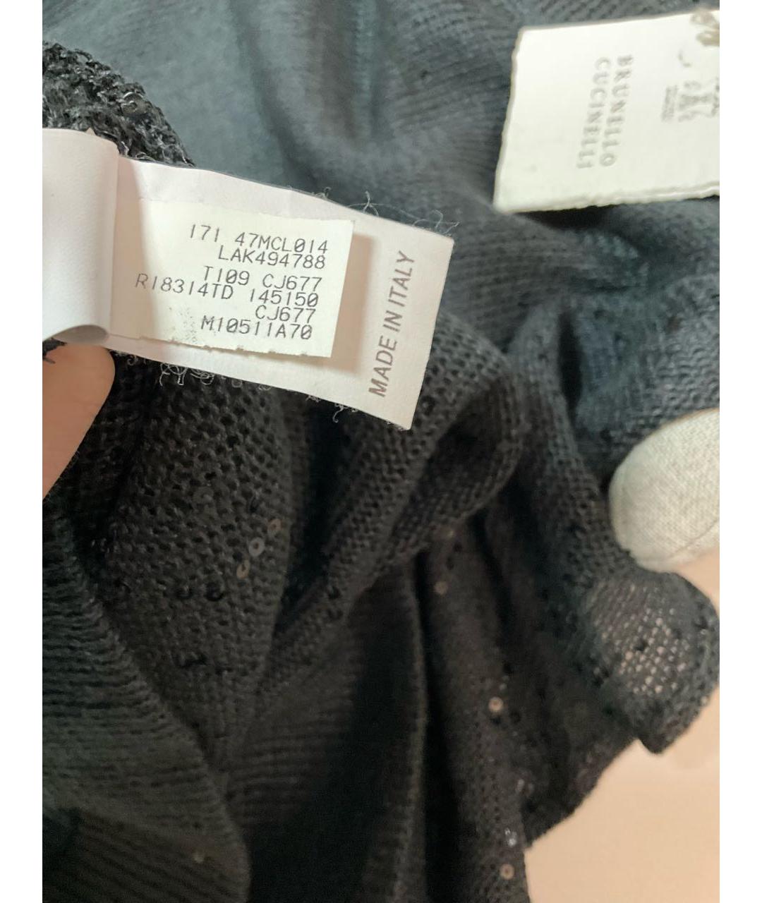 BRUNELLO CUCINELLI Серое льняное повседневное платье, фото 4