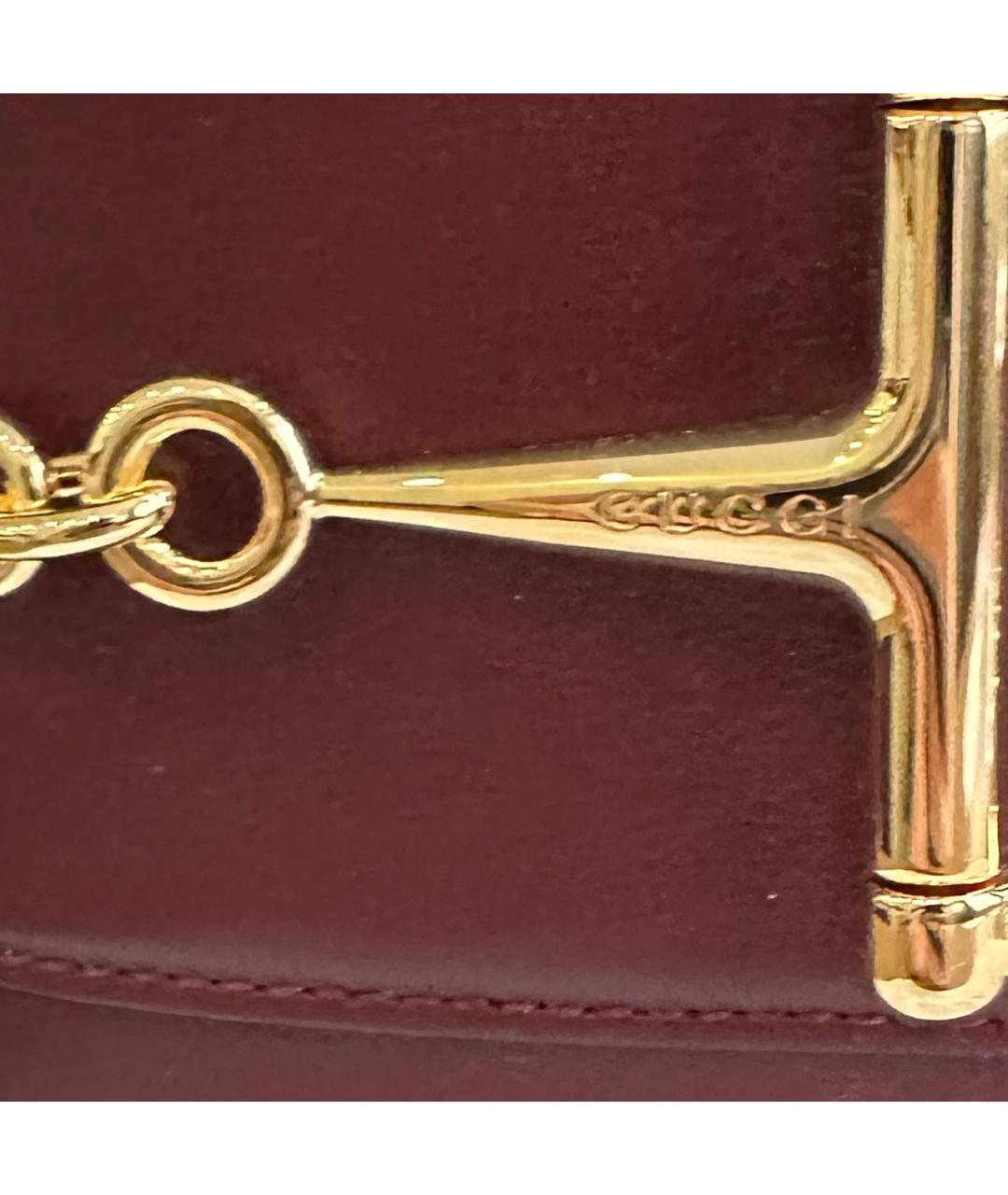 GUCCI Бордовая кожаная сумка тоут, фото 3