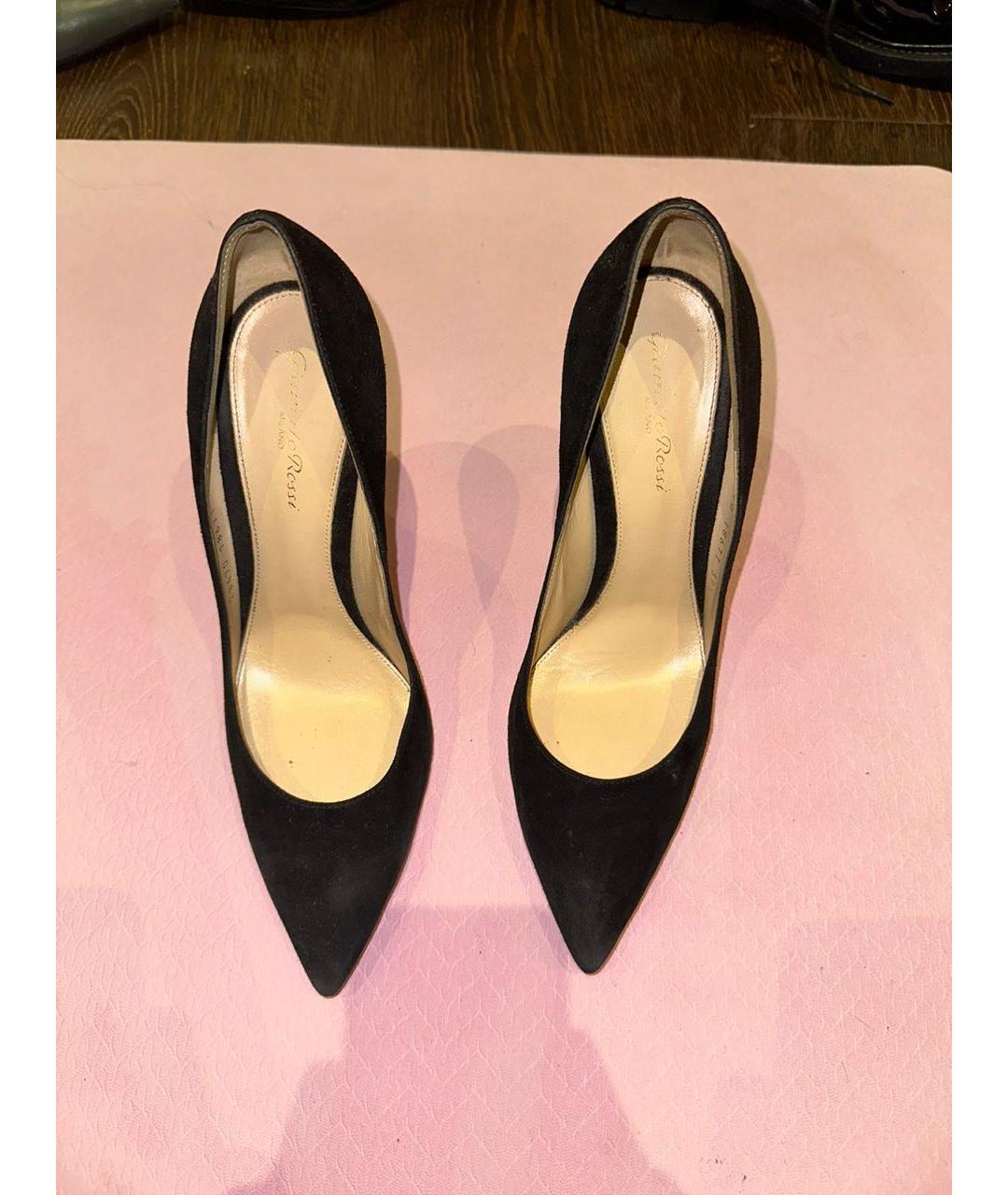 GIANVITO ROSSI Черные замшевые туфли, фото 2