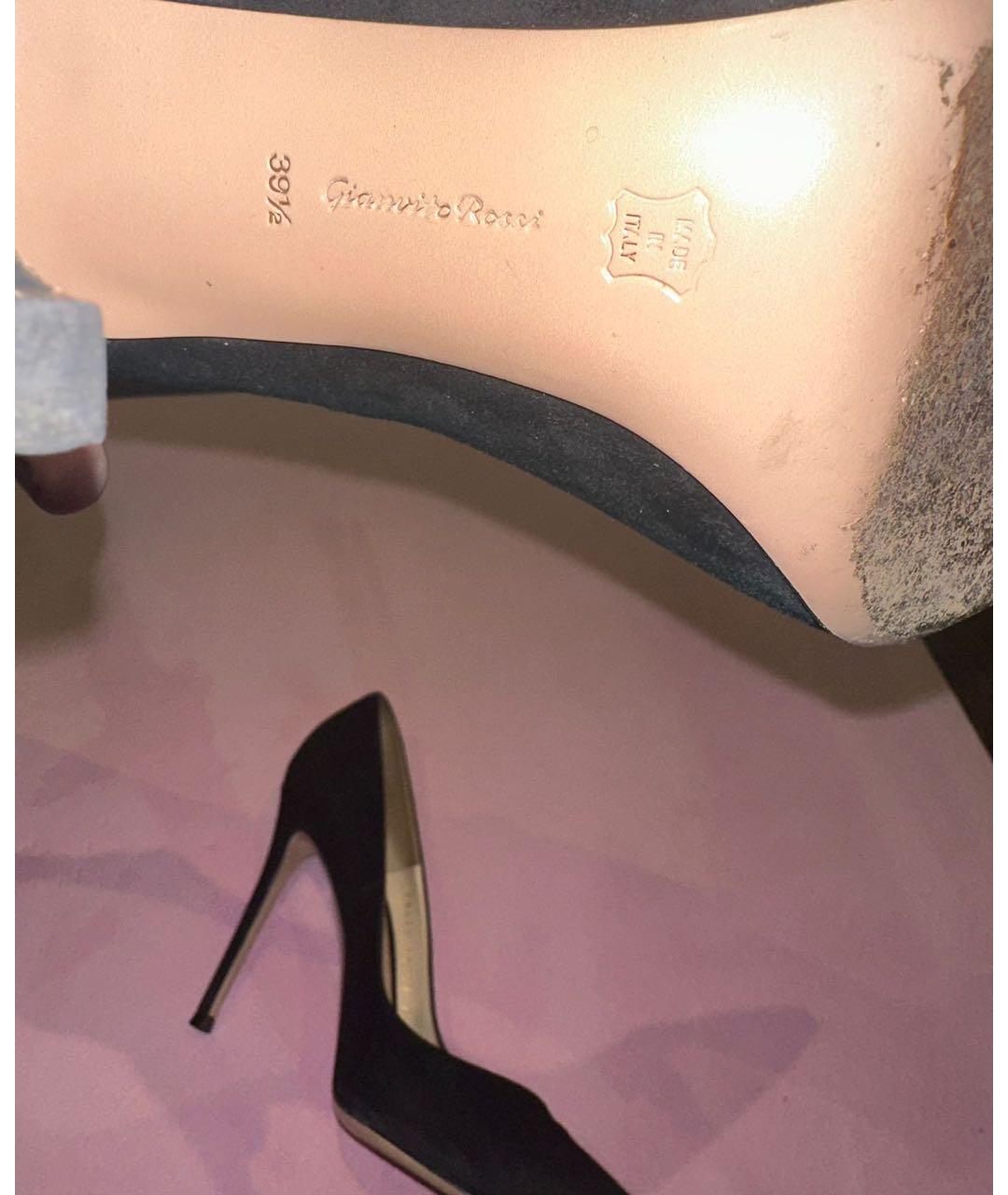 GIANVITO ROSSI Черные замшевые туфли, фото 4