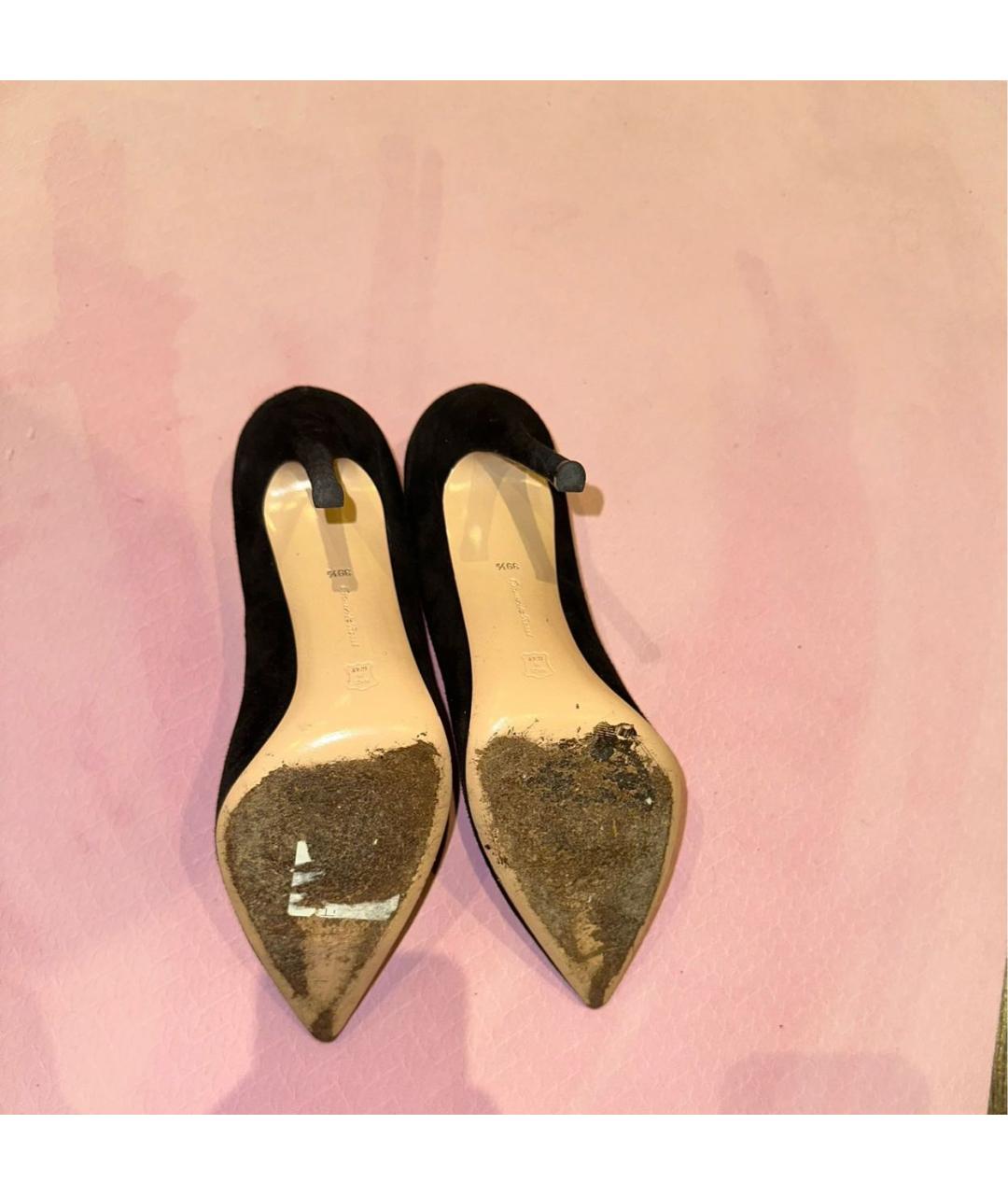 GIANVITO ROSSI Черные замшевые туфли, фото 3