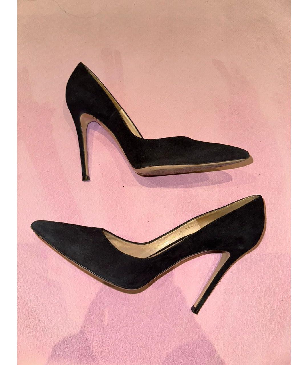 GIANVITO ROSSI Черные замшевые туфли, фото 5