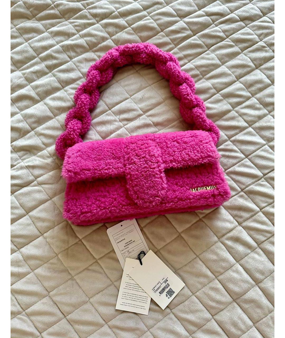 JACQUEMUS Розовая сумка с короткими ручками, фото 3
