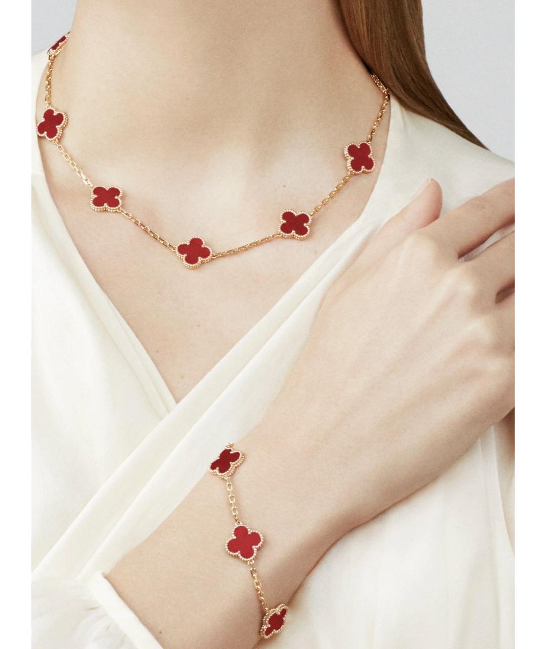 VAN CLEEF & ARPELS Красный браслет из желтого золота, фото 2
