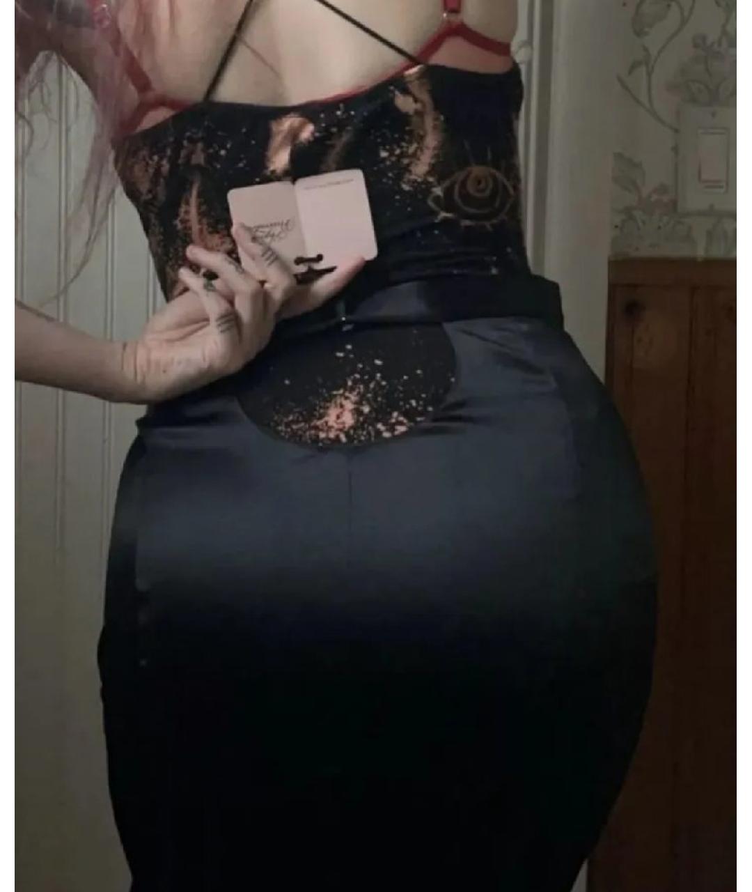 AGENT PROVOCATEUR Черная шерстяная юбка миди, фото 8