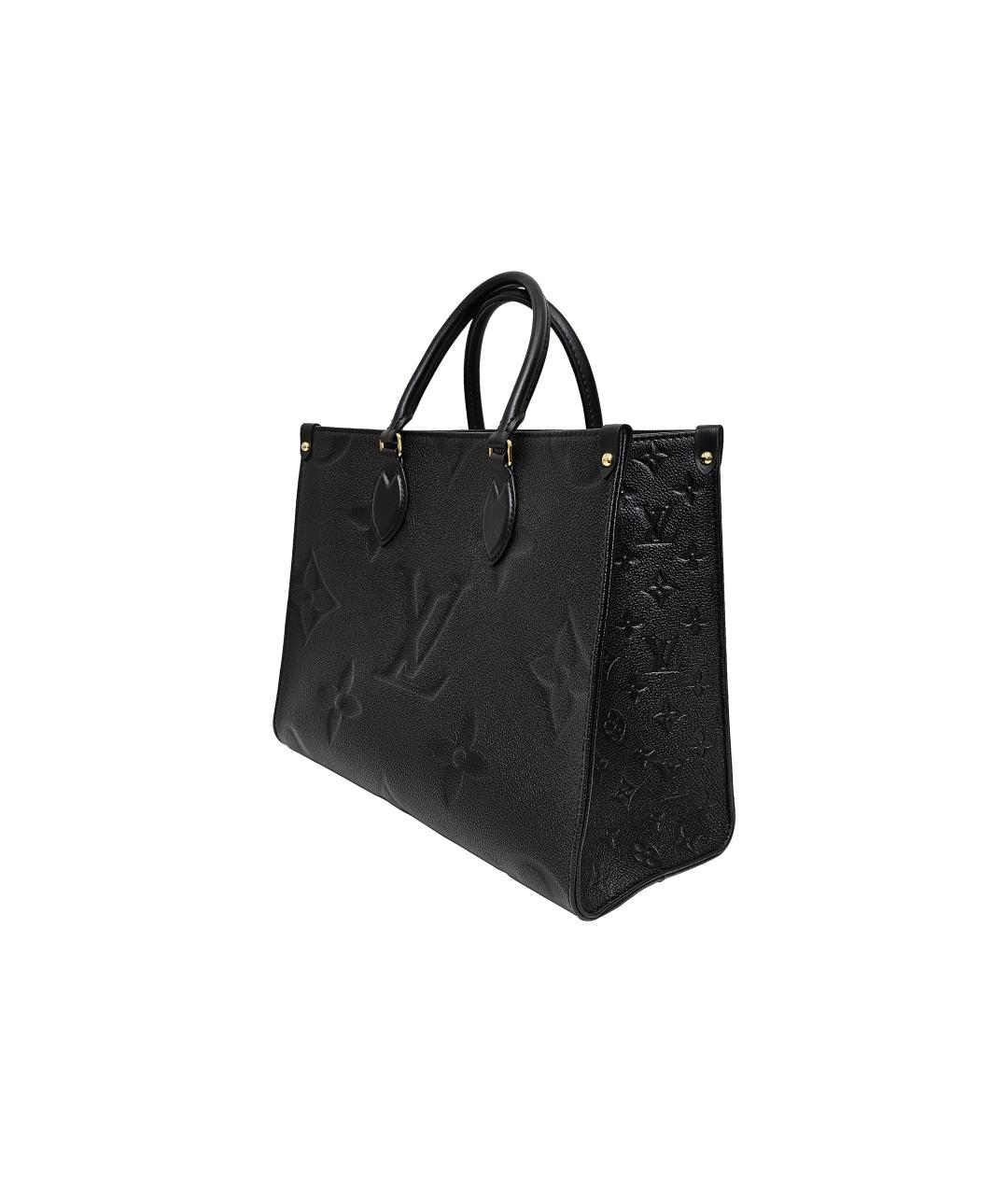 LOUIS VUITTON Черная кожаная сумка тоут, фото 2