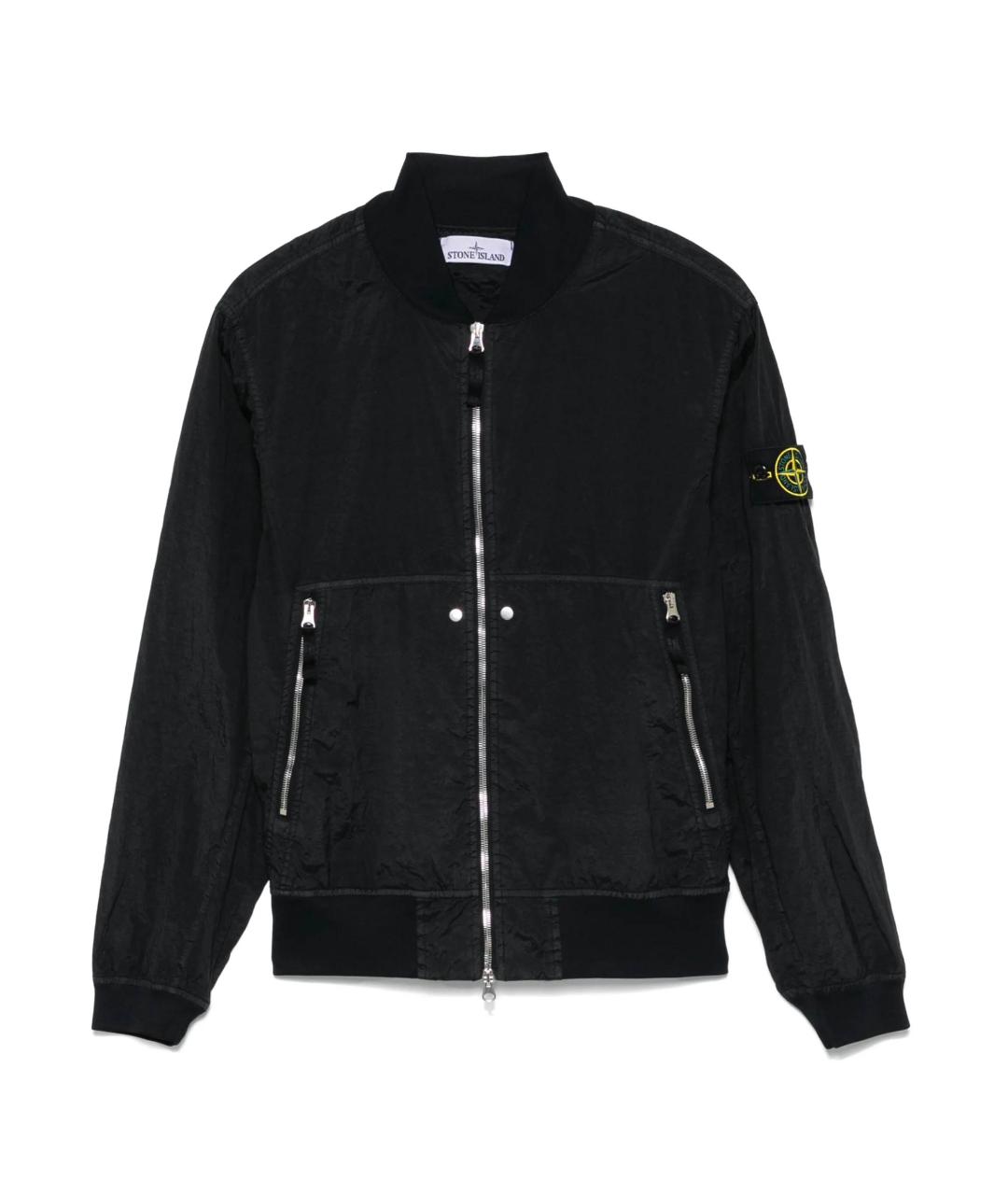 STONE ISLAND Черная синтетическая куртка, фото 1