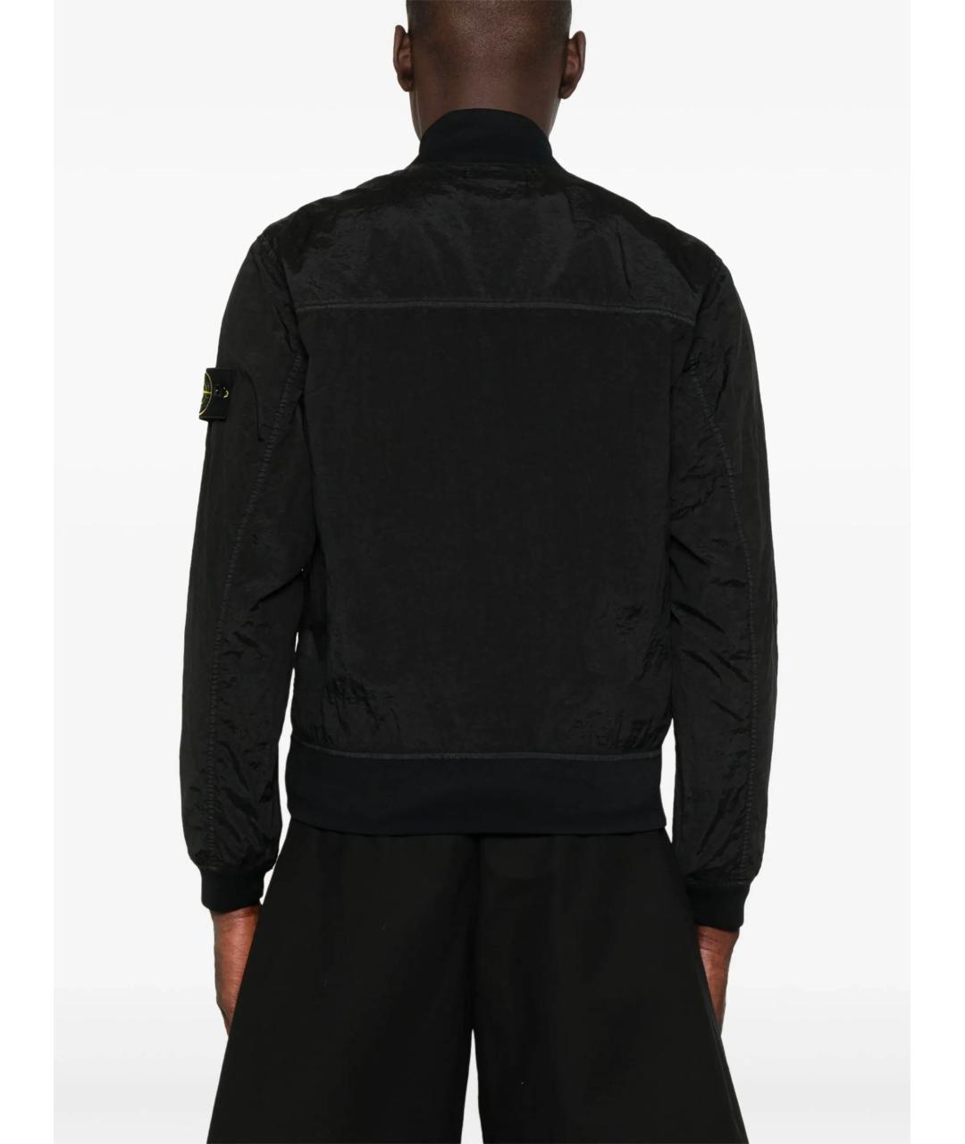 STONE ISLAND Черная синтетическая куртка, фото 4
