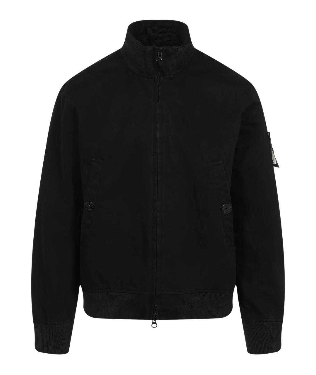 STONE ISLAND Черная хлопковая куртка, фото 1