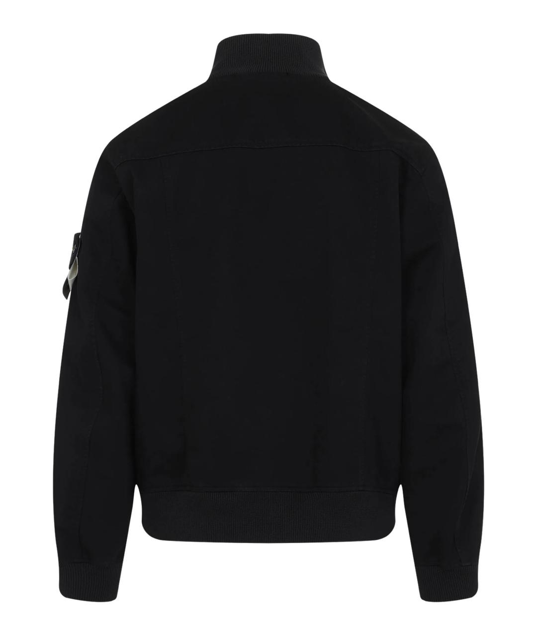 STONE ISLAND Черная хлопковая куртка, фото 2