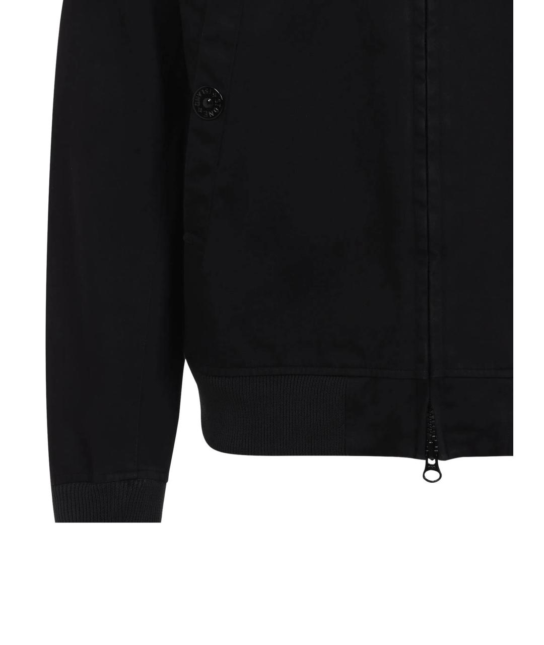 STONE ISLAND Черная хлопковая куртка, фото 4